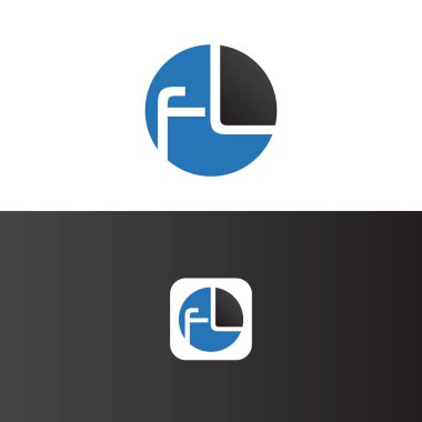 FL Harf Logo Tasarım Şablonu Vektörü