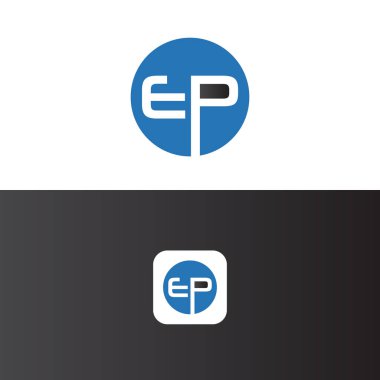 EP Harf Logo Tasarım Şablonu Vektörü