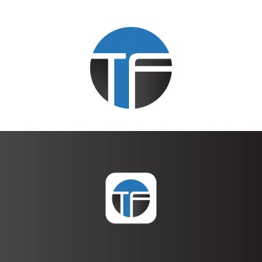 TF Harf Logo Tasarım Şablonu Vektörü
