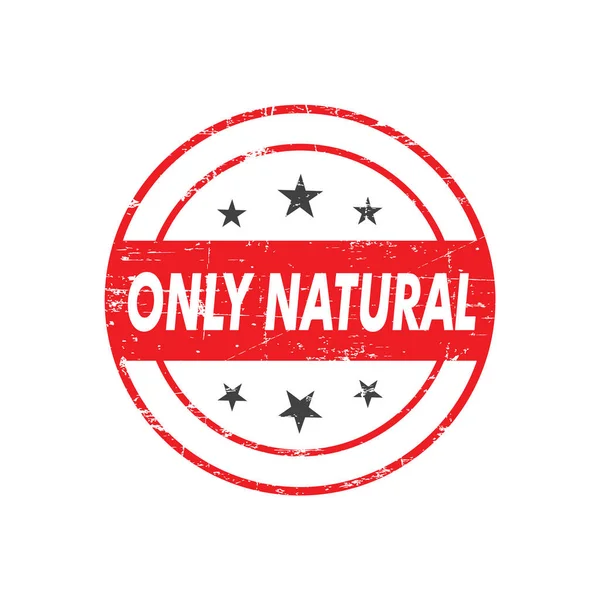 Only Natural Stamp Vector Design — Stock Vector