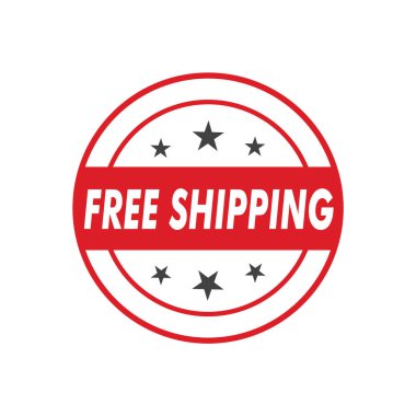 ücretsiz gönderme sözcüğü beyaz arkaplanda mühür