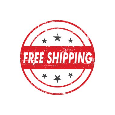 ücretsiz gönderme sözcüğü beyaz arkaplanda mühür