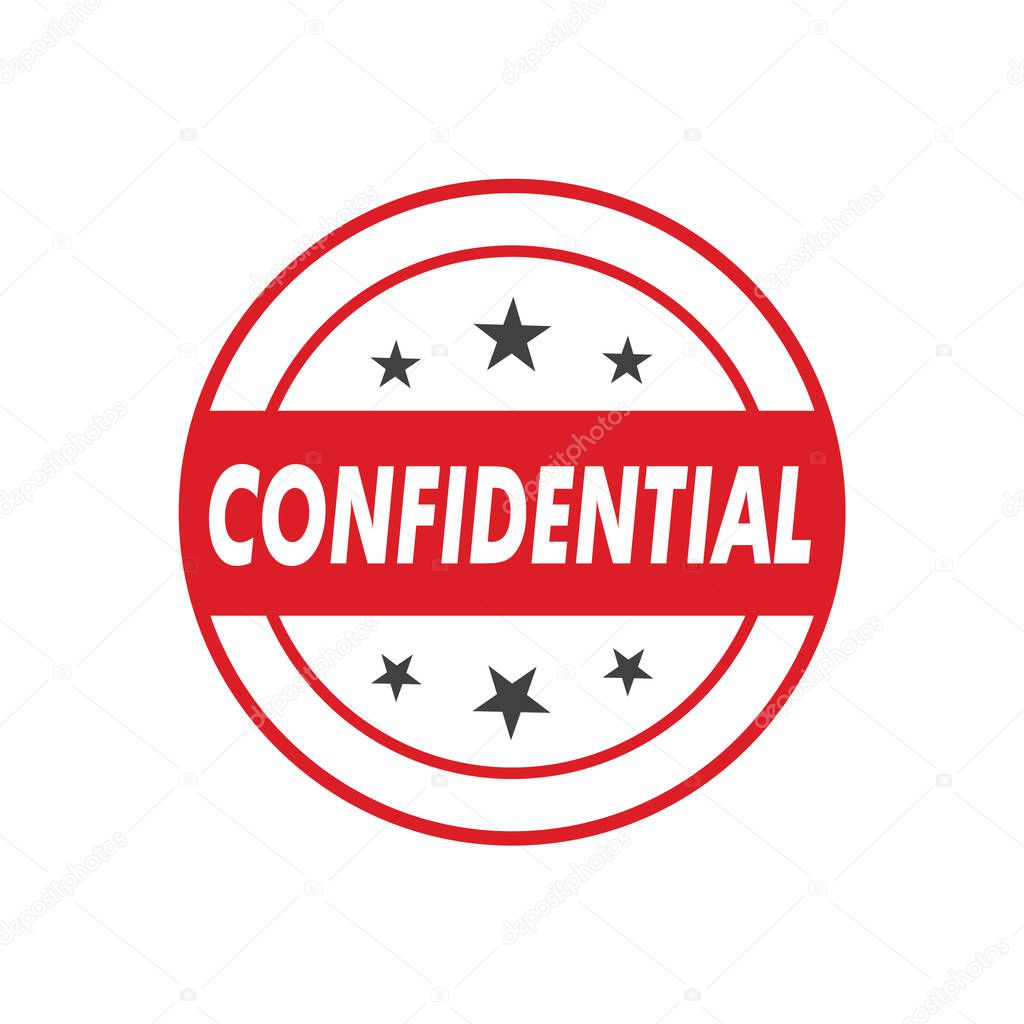 confidential. stamp. red round grunge isolated confidential sign
