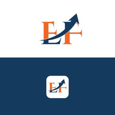 Ok Logo Şablonu Tasarımı ile EF Harfi