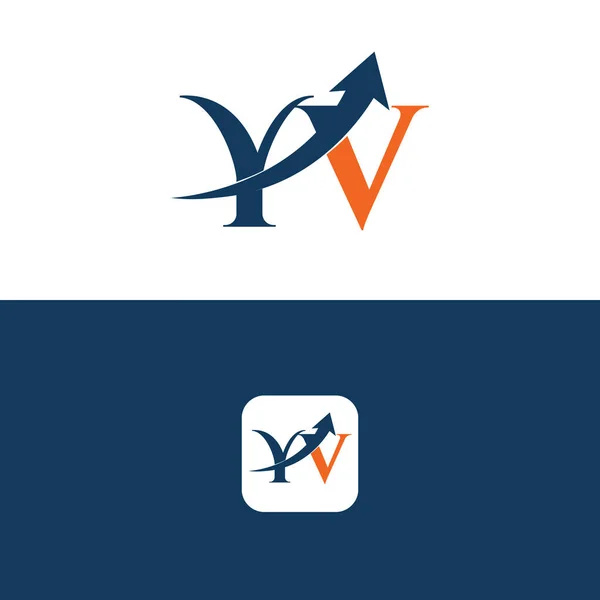 Carta Com Seta Logo Template Vetor Design —  Vetores de Stock