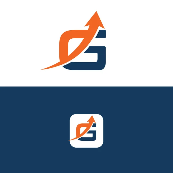 Oklu G Harfi Logo Şablon Tasarımı