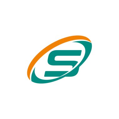 S harfi logo simge vektör şablonu
