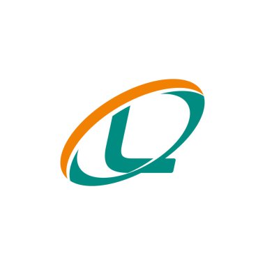 L Harfi Logo Simgesi Vektör Şablonu