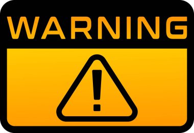 Uyarı işareti, vektör. Düz İşaret, Görüntü. Tehlike duyurusu