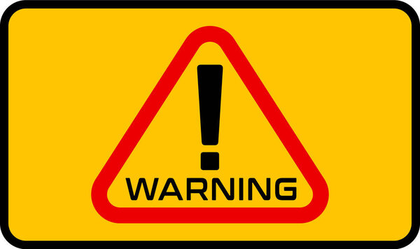 Внимание, вектор. Плоский знак, изображение. объявление об опасностях
