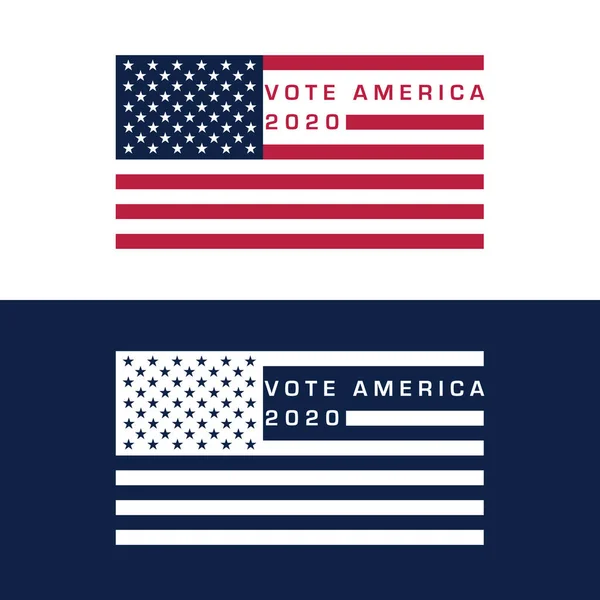2020 Presidentvalet Förenta Staterna Designlogotyp Vektorillustration — Stock vektor