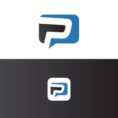 P harfi logosu, p logo şablonu