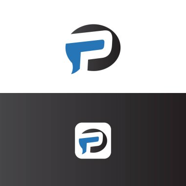 P harfi logosu, p logo şablonu