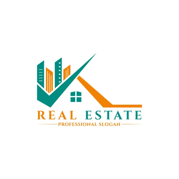 Real Estate Vector Logo Design Template House Abstract Concept Icon — Stock Vector