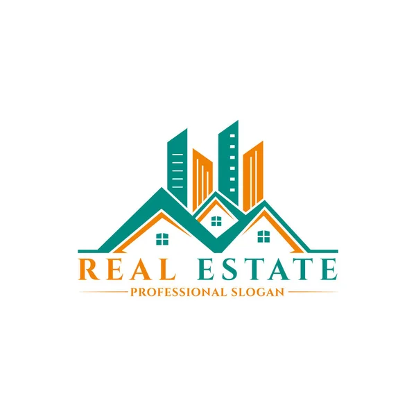 Real Estate Vector Logo Design — Stock Vector