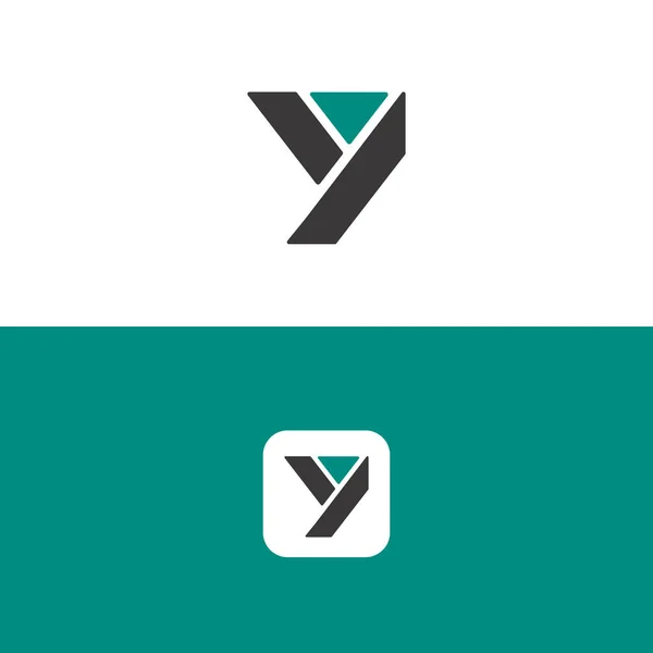 Y字ロゴ ミニマルロゴ — ストックベクタ