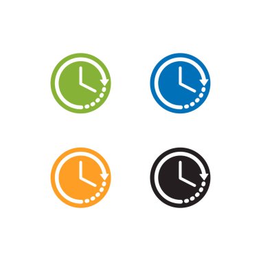 Time icon, Clock icon vector, Time and clock icons.