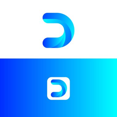 Creative logo of letter d with gradient color Vector
