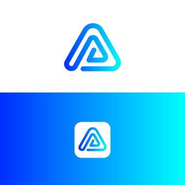 Letter A logo Gradient color