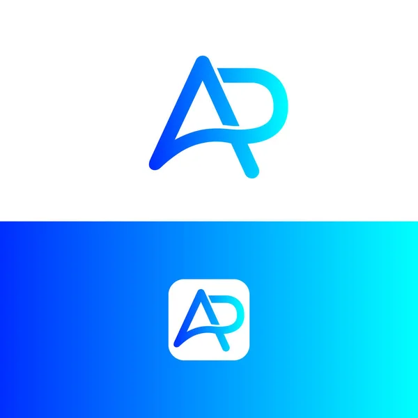 AP Logo. Letter Design Vector with gradient Colors.