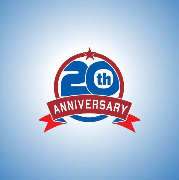 20th-anniversary logo design vector