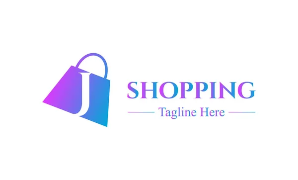 Abstrakter Buchstabe Mit Auf Einkaufstasche Abstraktes Shopping Logo Logo Des — Stockvektor