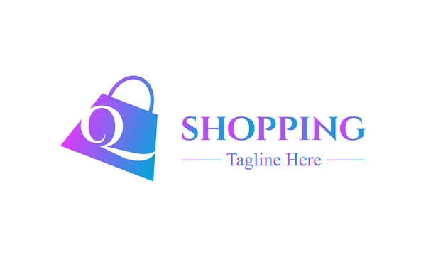 Abstrakcyjna Litera Torbie Zakupy Abstrakcyjne Logo Zakupów Logo Sklepu Internetowego — Wektor stockowy