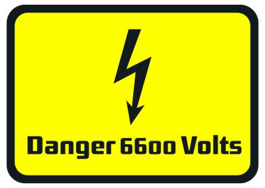 Tehlike 6600 Volt Tehlike Uyarı İşaretleri