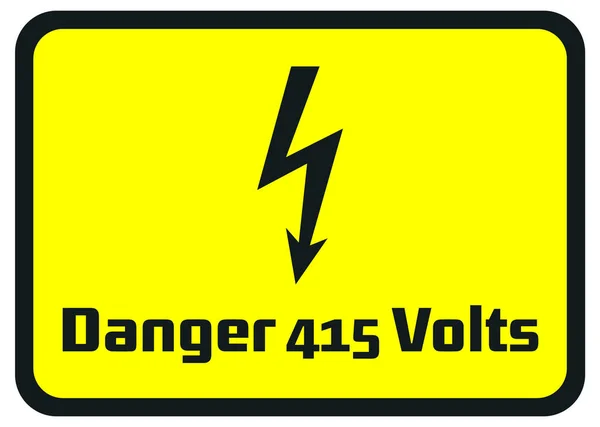 415伏特危险警告信号 — 图库矢量图片