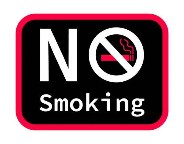 Smoking Sign Black Background — Stock Vector