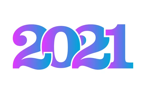 Bonne Année 2021 Nouvelle Bannière Couleur Bonne Année 2021 — Image vectorielle