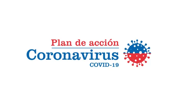 Plan Accin Coronavirus Covid — Stock vektor