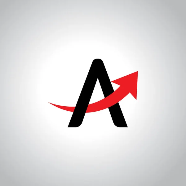 Diseñar Una Letra Con Logotipo Flecha Plantilla Vector Diseño — Vector de stock