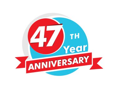 47. Yıl dönümü logosu. 47. yıldönümü kutlama tasarımı.