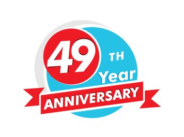 49 yıllık yıl dönümü logosu. 49. yıldönümü kutlama tasarımı