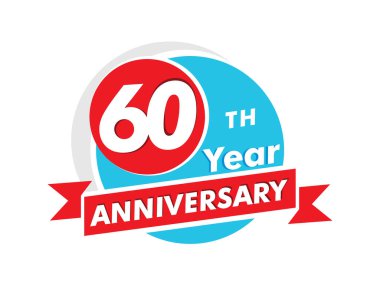 60. yıl dönümü logosu. Kutlama 60. yıl dönümü kutlama tasarımı
