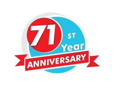 71. yıl dönümü logosu. 71. yıldönümü kutlama tasarımı