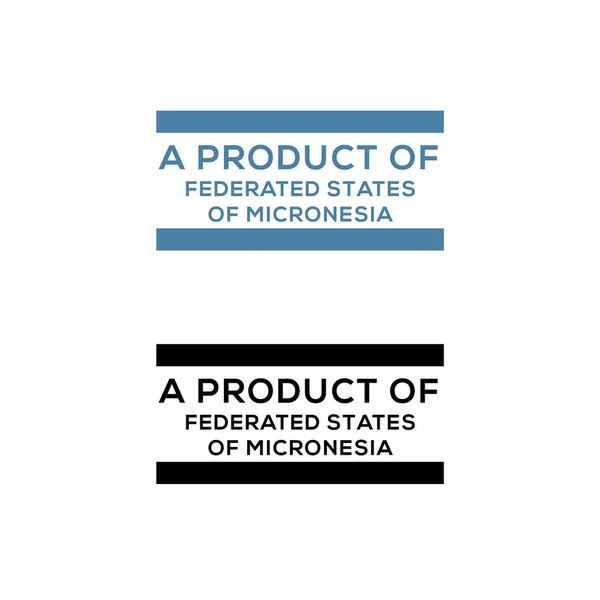 Producto Estados Federados Micronesia Sello Sello Diseño Vector Descargar — Vector de stock