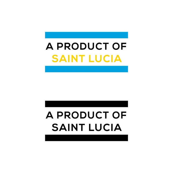 Saint Lucia Pulunun Bir Ürünü Veya Fok Tasarım Vektörü Indirmesi — Stok Vektör