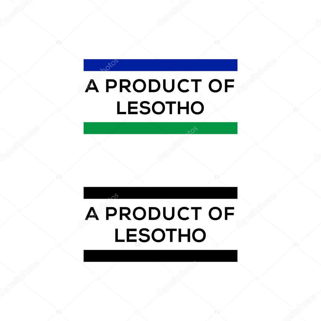 a product of Lesotho stamp or seal design vector download