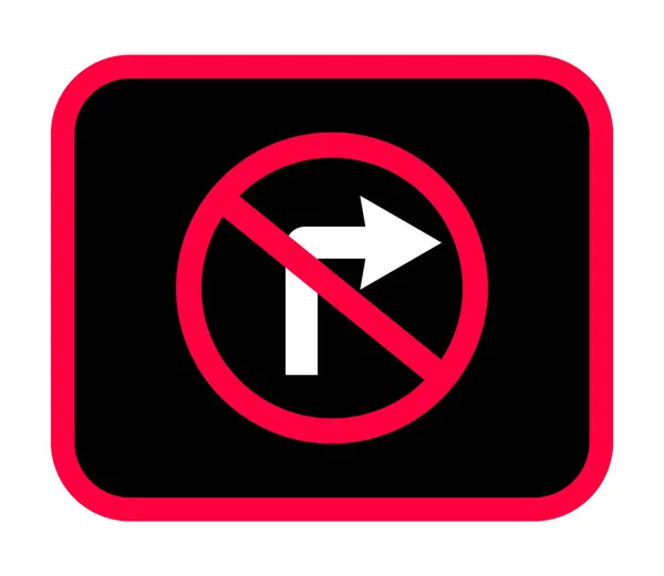 Right Turn Sign Right Turn Sign Design — Stock Vector