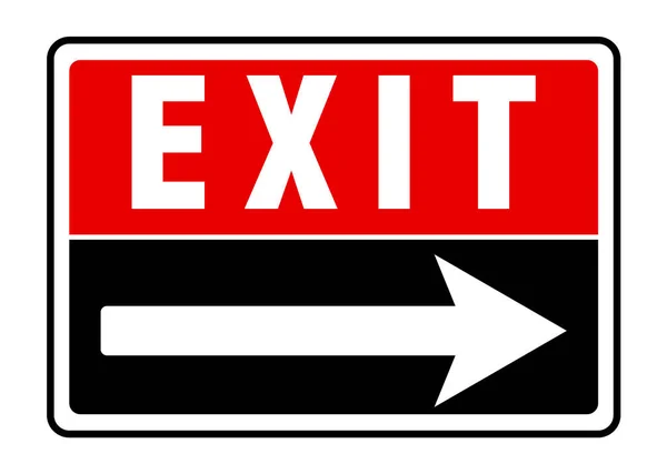 Exit Right Arrow Sign Exit — Stock Vector