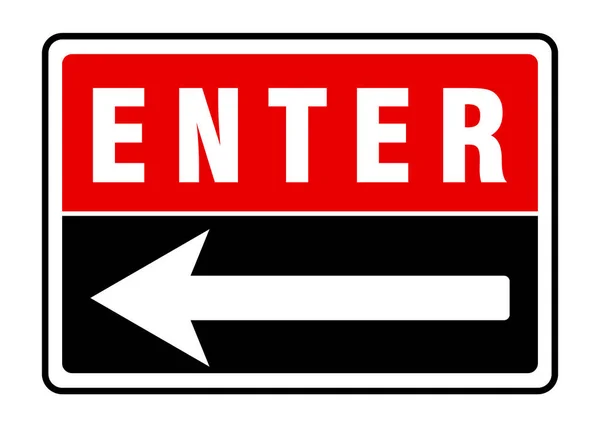 Enter Left Arrow Sign Enter Sign — Stock Vector