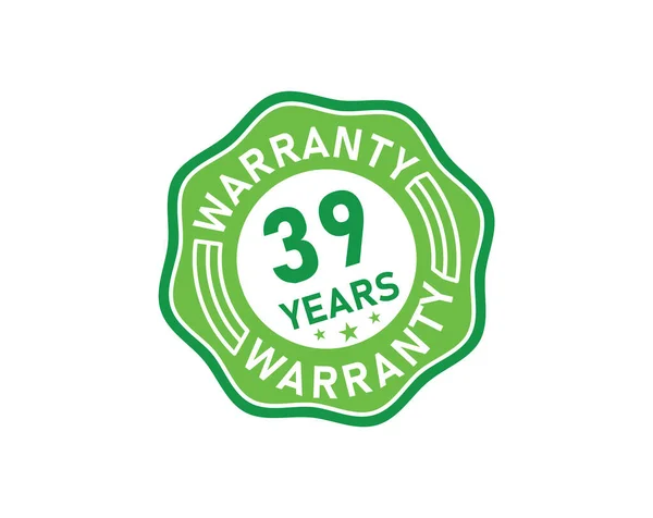 Year Warranty Icon Isolated White Background — Stock Vector