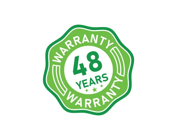 Year Warranty Icon Isolated White Background — Stock Vector