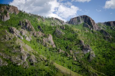  Khakassia güzel kayalarda
