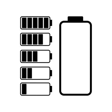 beyaz arkaplanda pil simgesi