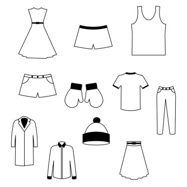 ince çizgi palto simgesi beyaz arka plan üzerinde