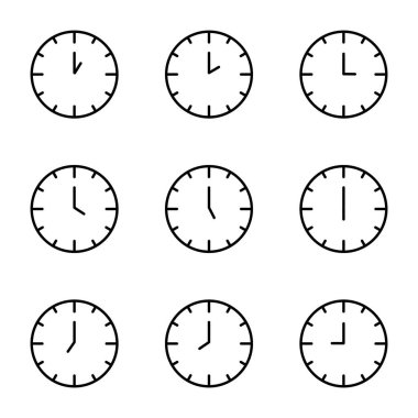 Beyaz arka plan üzerinde izlemek Icons Set