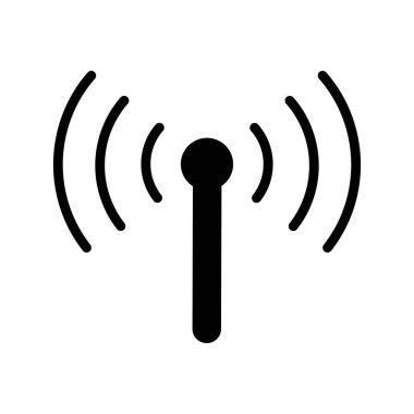 Beyaz arkaplanda wi-fi simgesi